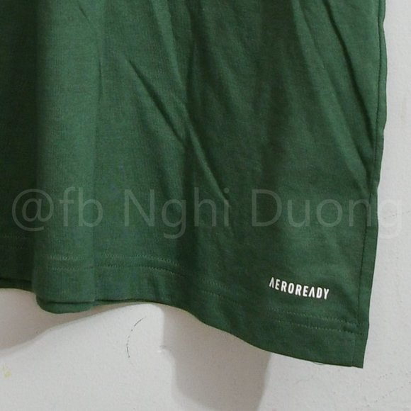 Adidas Ladies' Logo Crop Tee‎ Green - Picture 4 of 4
